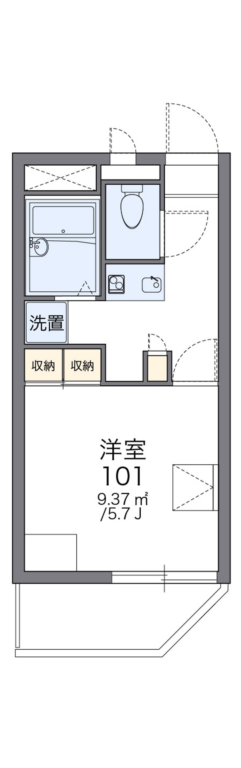 レオパレス武庫川Ｂ 間取図