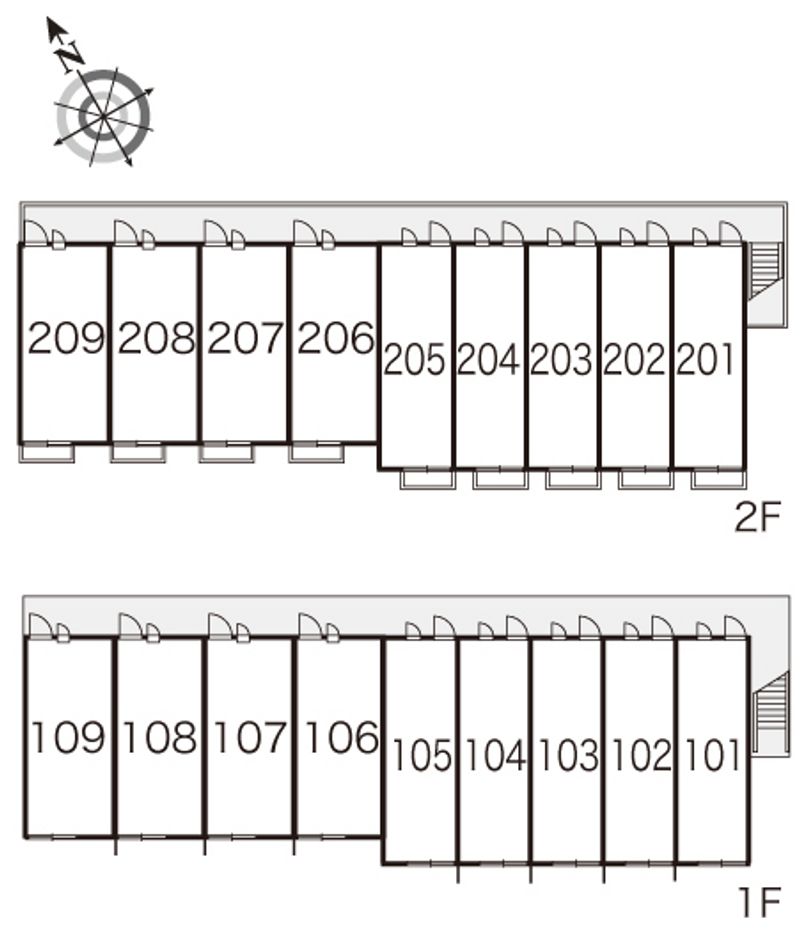 レオパレス北斗 間取配置図