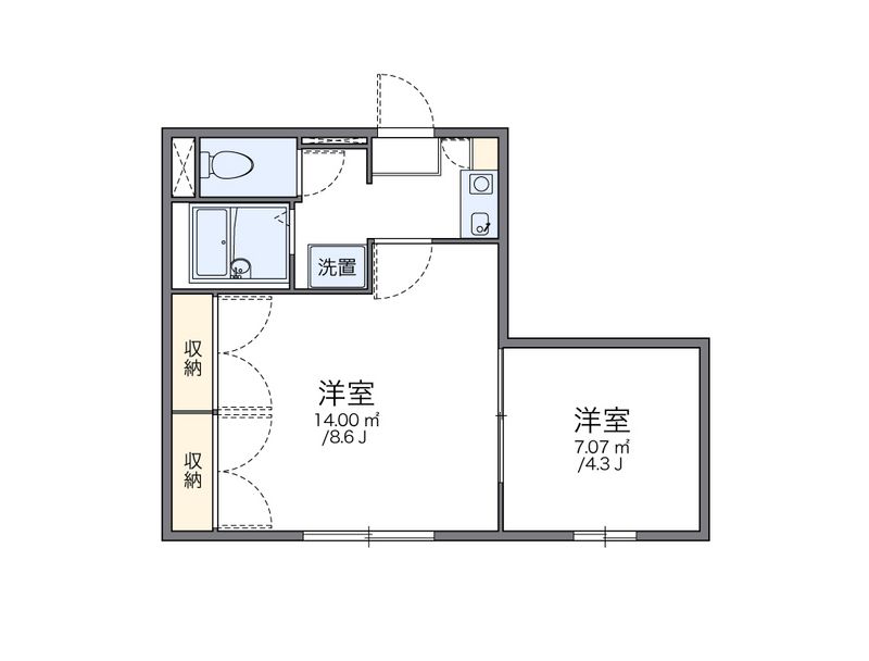 レオパレスメローネⅡ 間取図