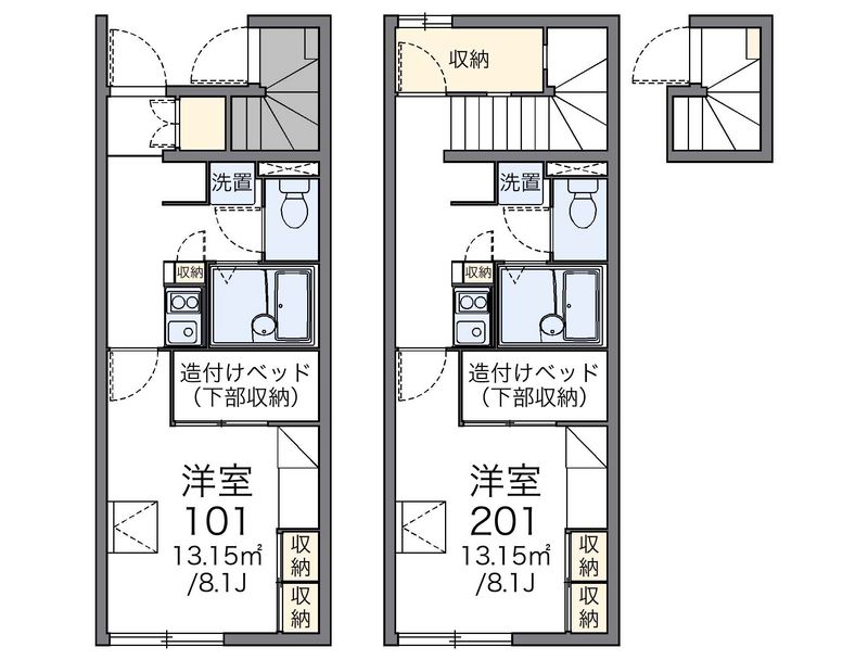 レオパレスアインツェル 間取図