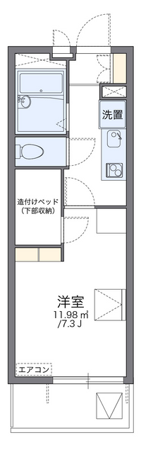 レオパレス月見ヶ丘 間取り図