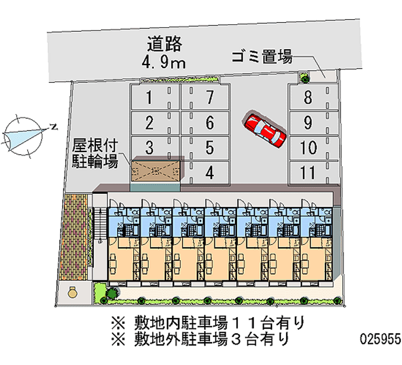 レオパレスパテオ 月極駐車場