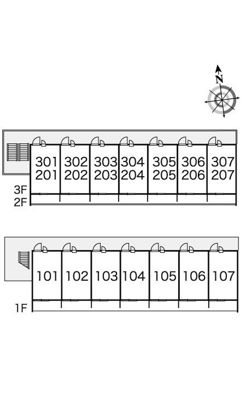 レオパレスコーラルアイルⅡ 間取り配置図