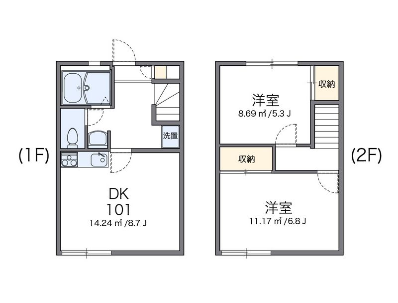 レオパレスＫａｓｕｇａ 間取図