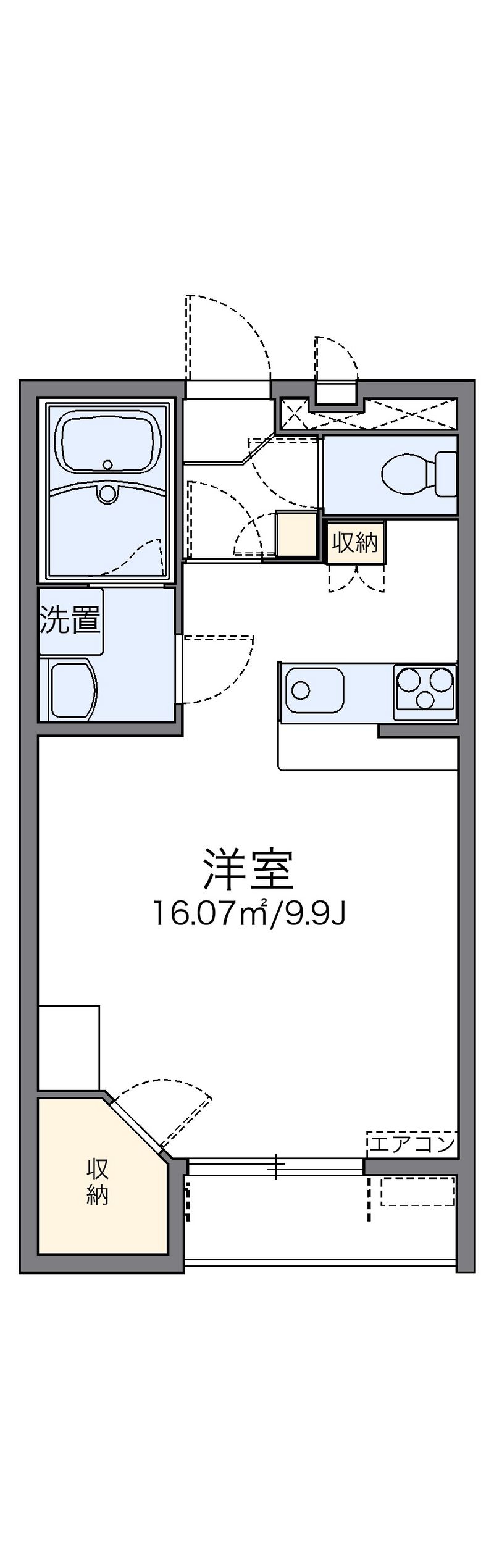 レオパレスハミングライン 間取図
