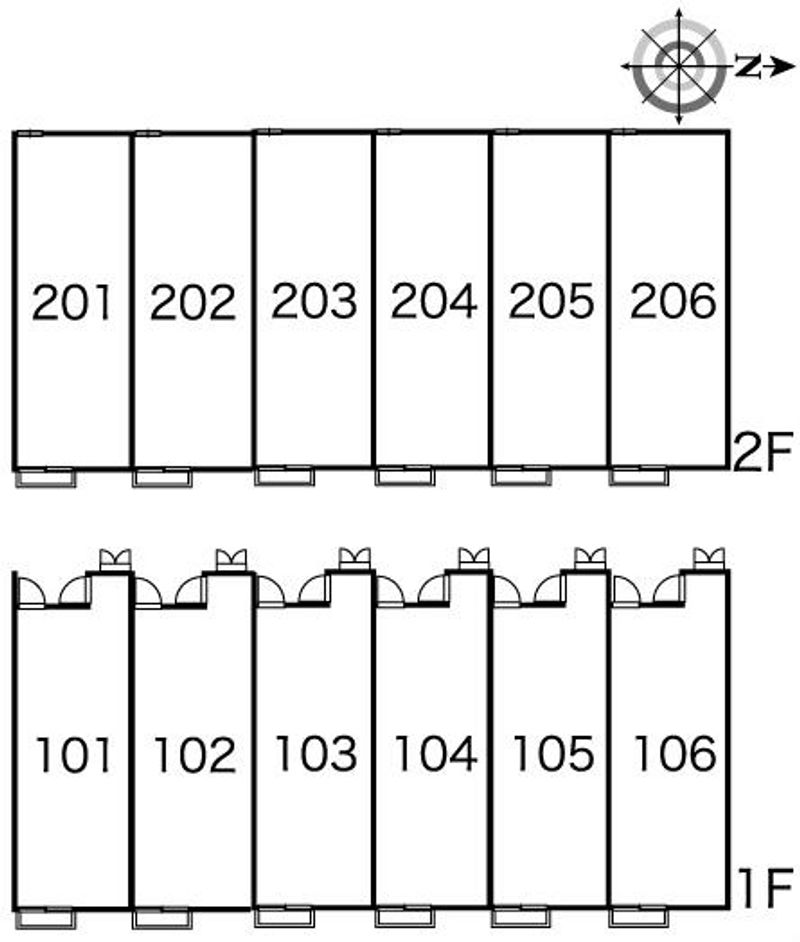 レオパレスコンファーレ神栖Ⅱ 間取配置図
