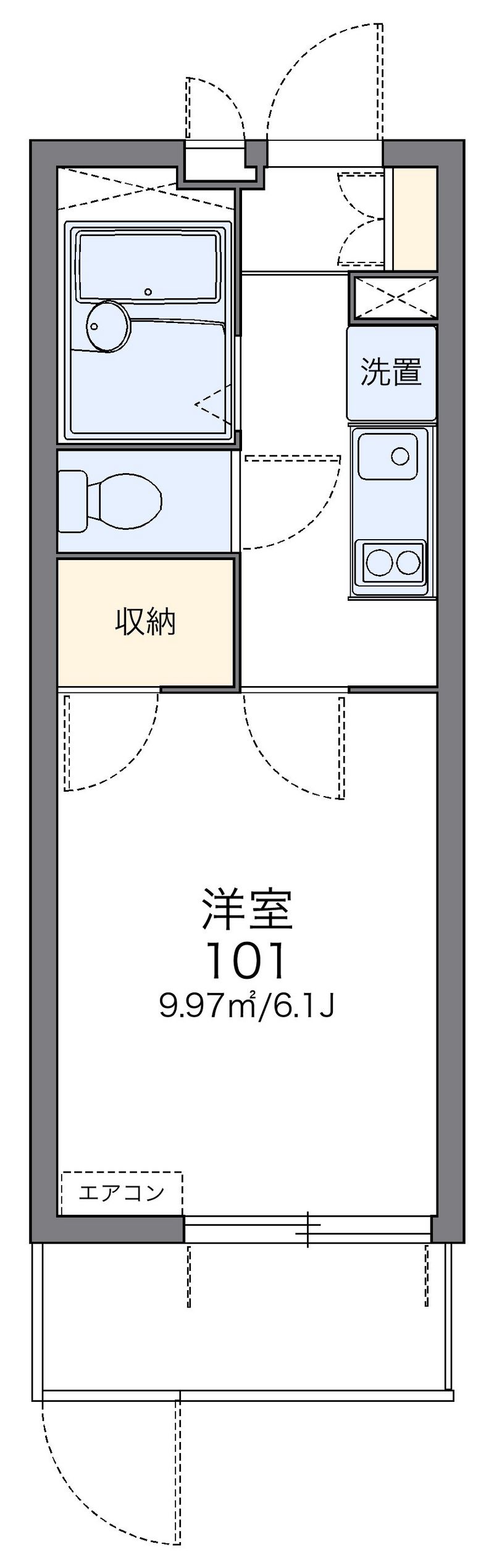 レオパレスアクシオン大曽根 間取図