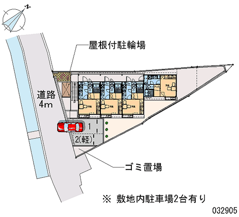 レオパレスアールズコート 区画図