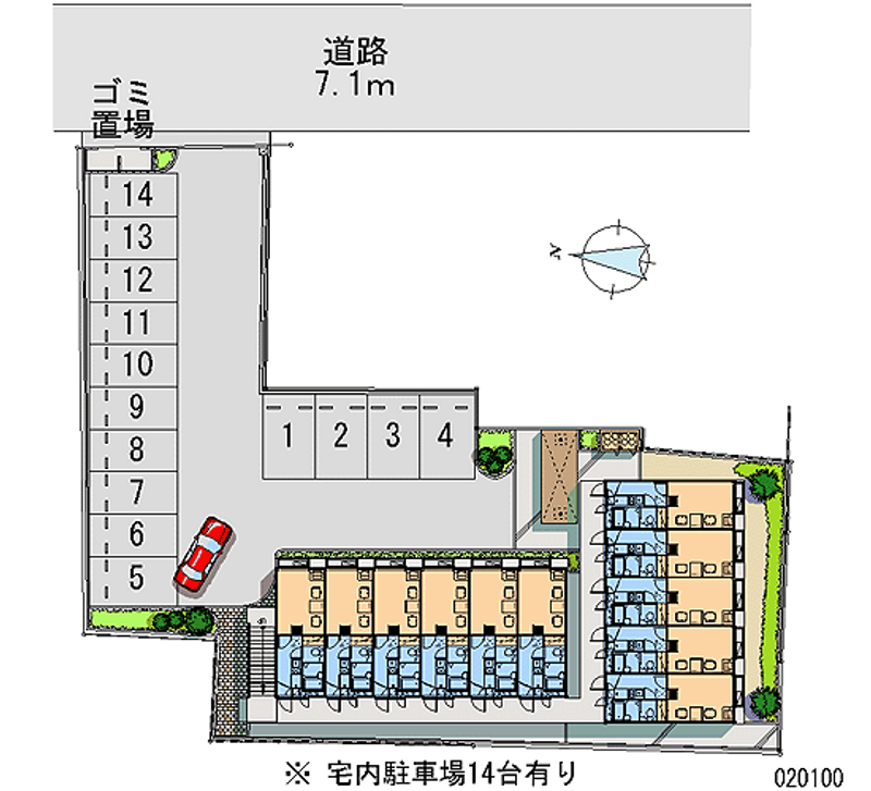 レオパレスサニーメゾン飯塚 月極駐車場