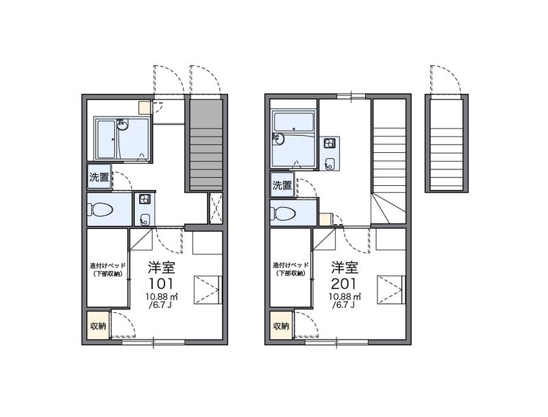 レオパレスなかやまⅡ 間取図