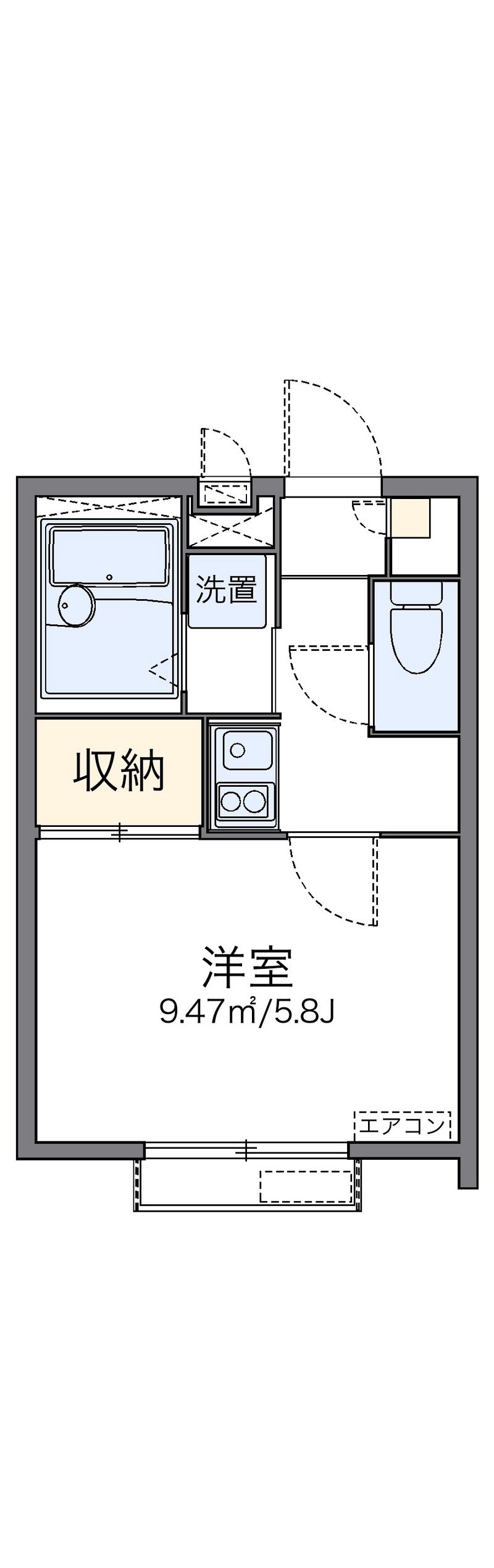 レオパレスハナテン２番館 間取図