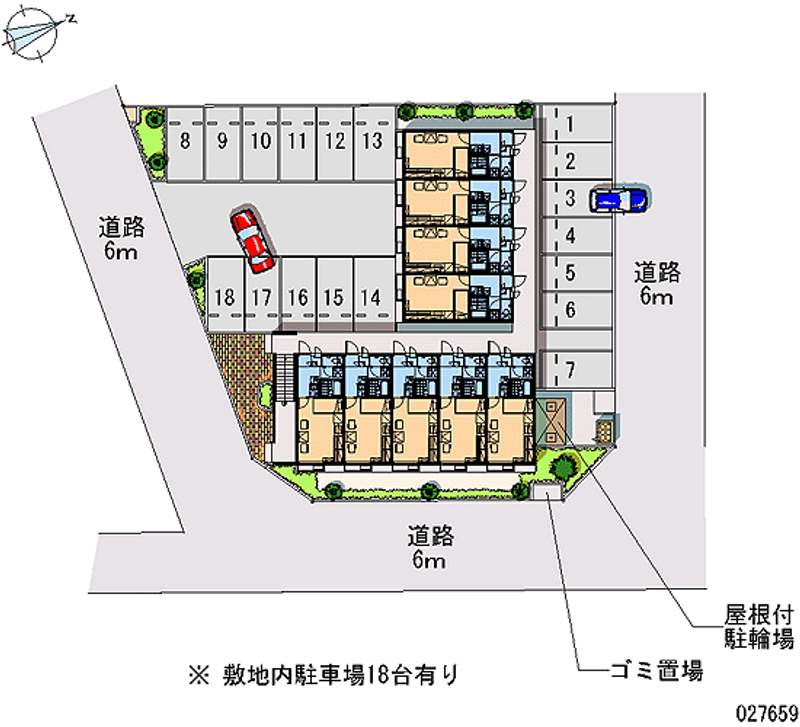 レオパレスライム 月極駐車場