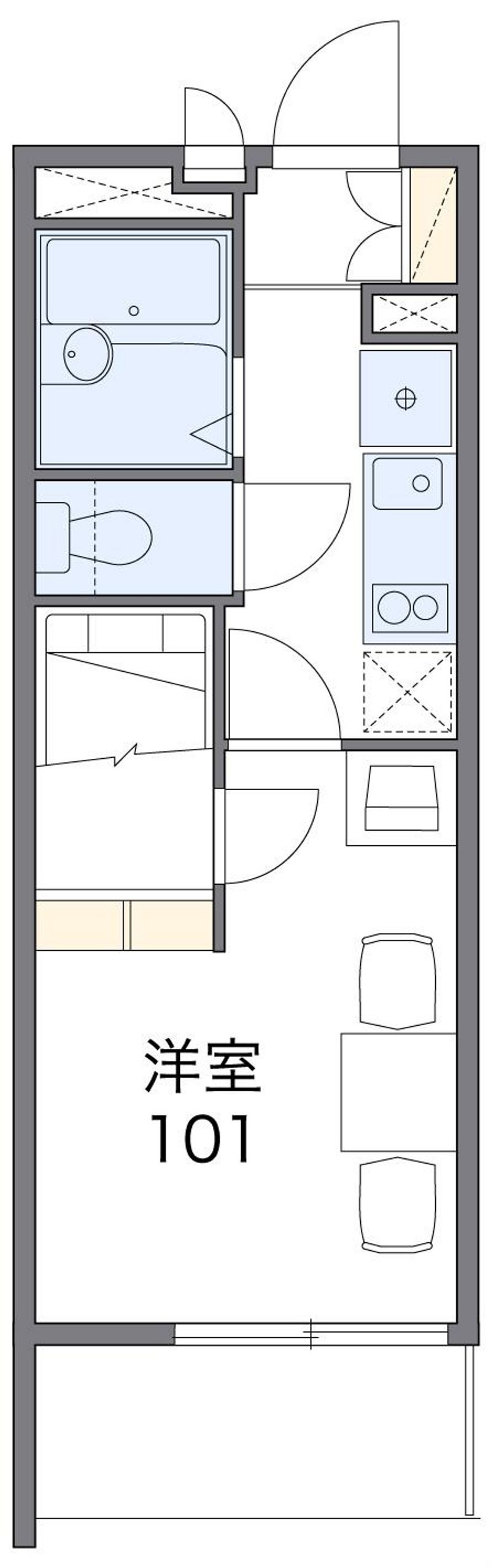 レオパレス大地 間取図