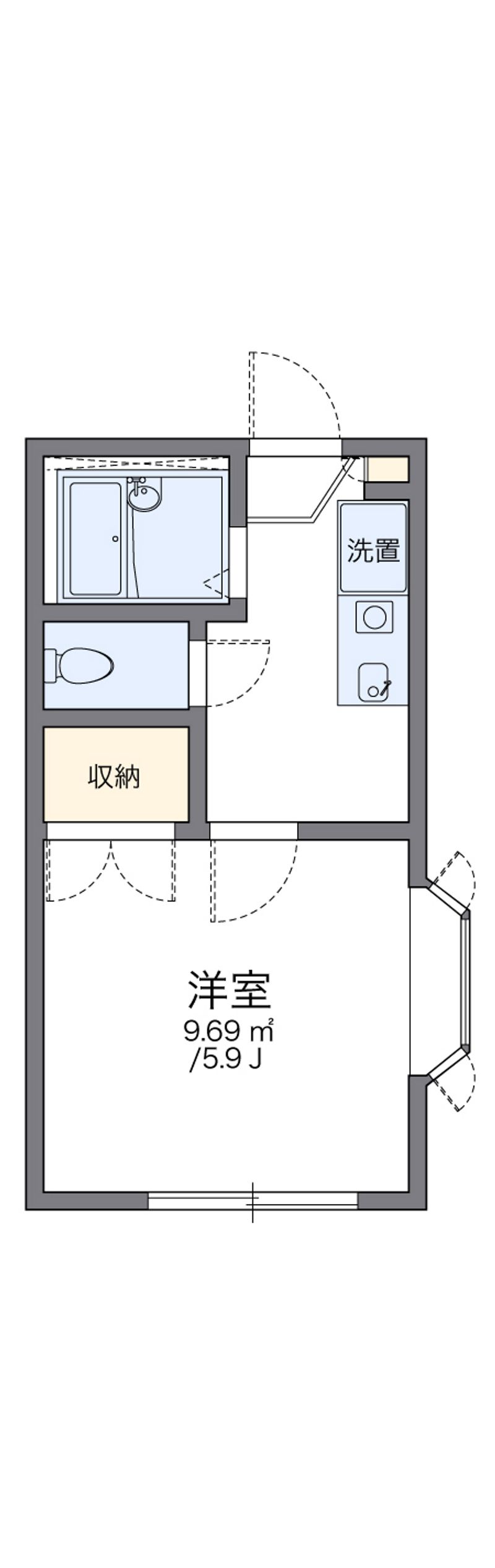 レオパレスＫＵＲＯＩＳＨＩ 間取り