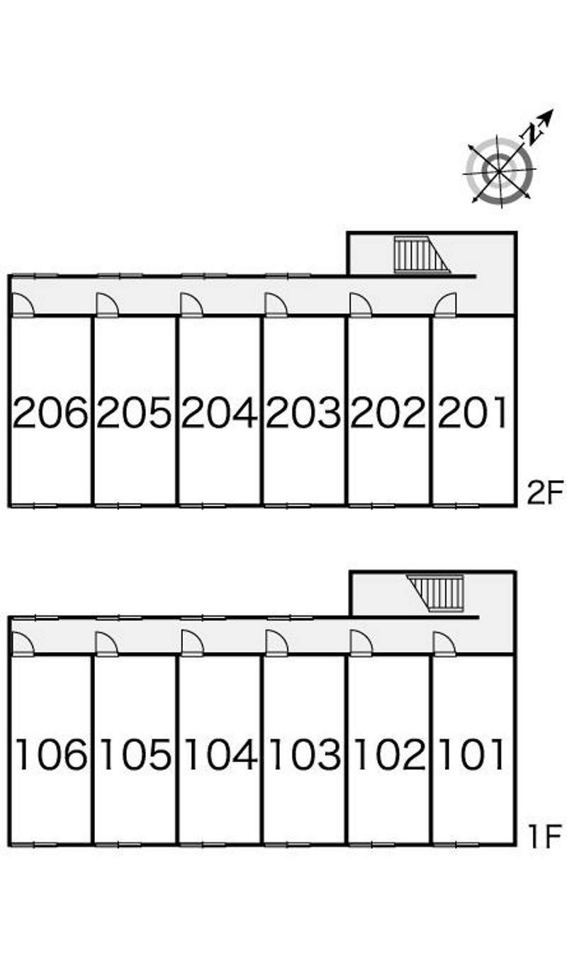 レオパレスひまわり 間取配置図