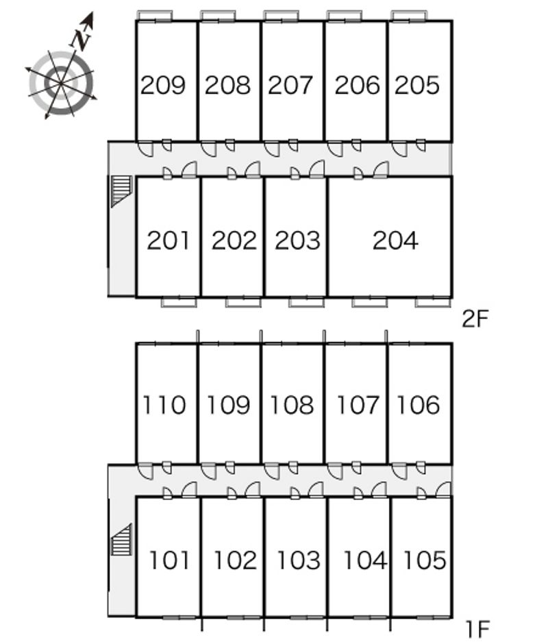 レオパレスカームヒルズ 間取配置図