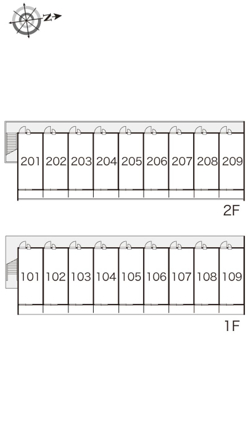 レオパレスＮｏｒｔｈＳｑｕａｒｅⅡ 間取配置図