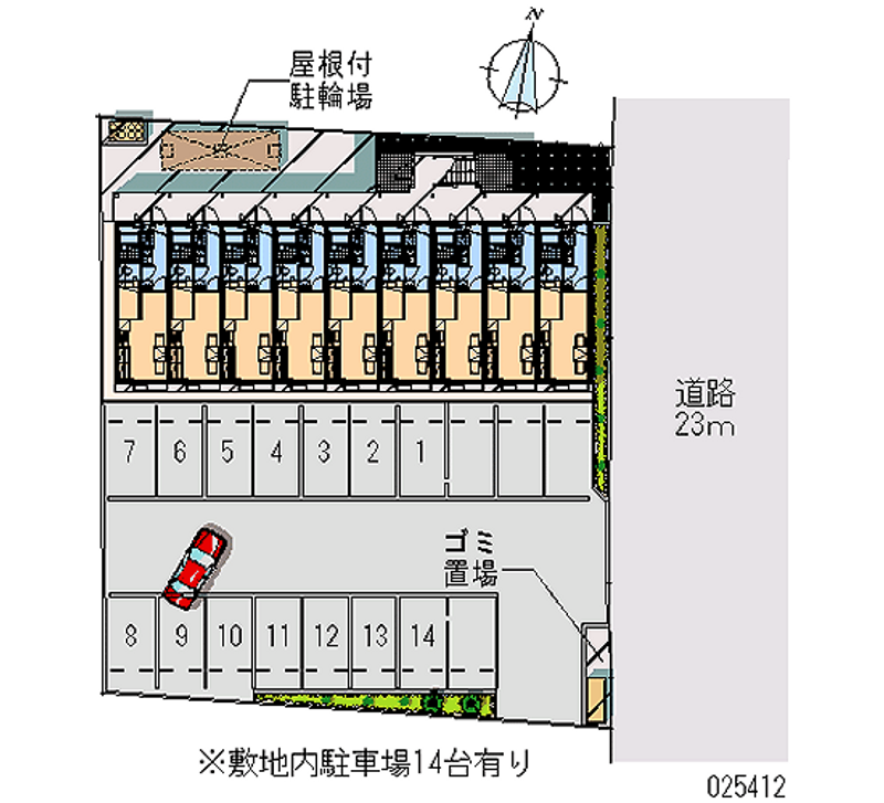 レオパレス矢板Ⅱ 月極駐車場