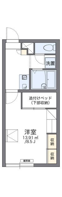 レオパレスジャルダン 間取り図