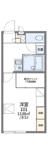 レオパレスリベェール 間取図