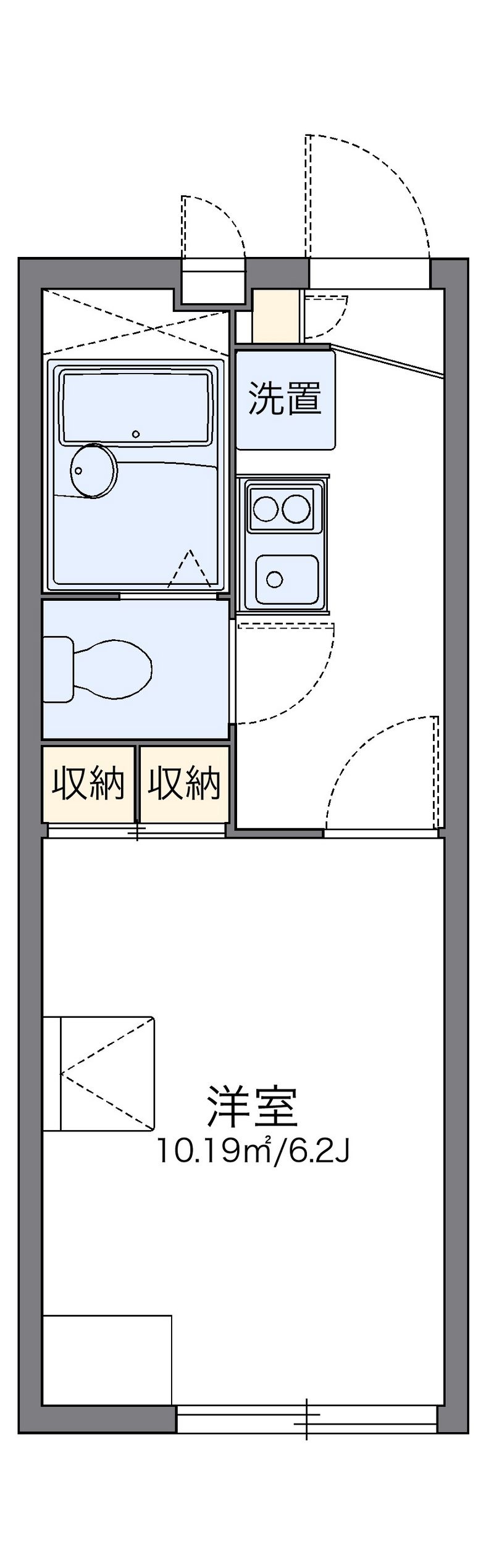 レオパレスＮＡＧＩＳＡ 間取図