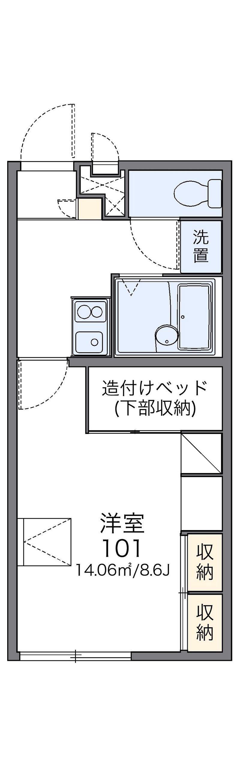 レオパレス京浜建物水橋ハイムＣ 間取図