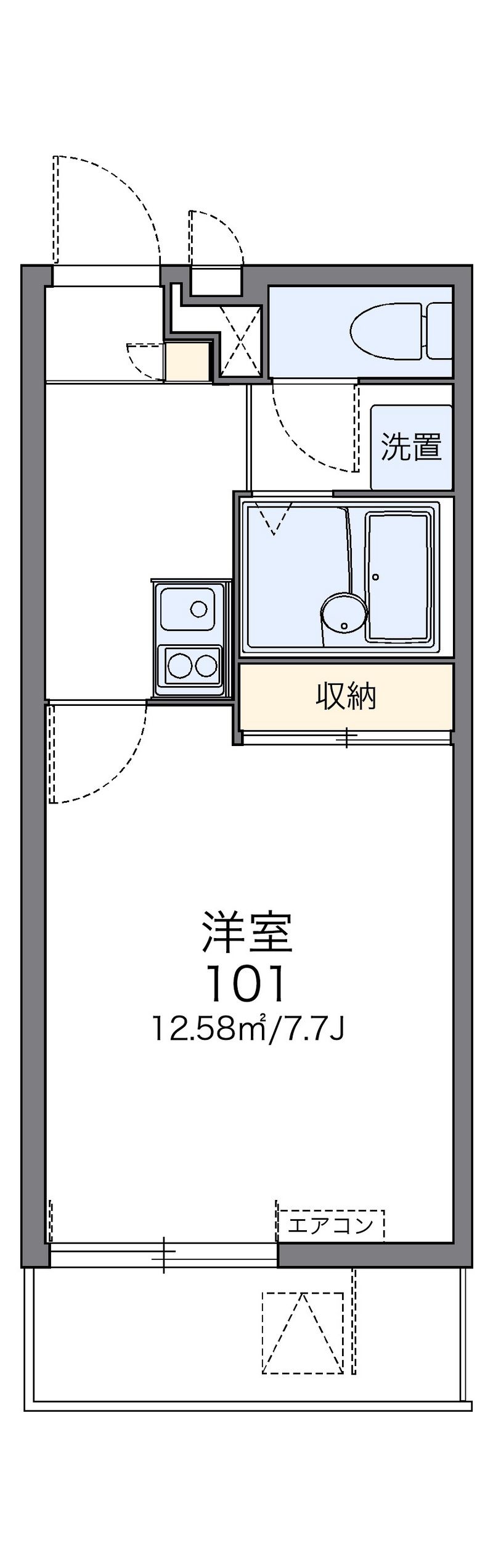 レオパレスサンフォレスト天沼 間取図