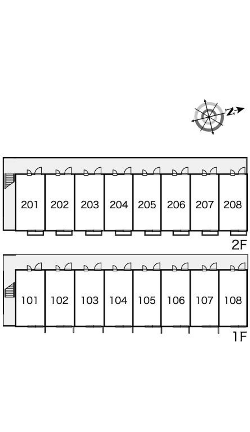 レオパレスシマサン１７ 間取り配置図