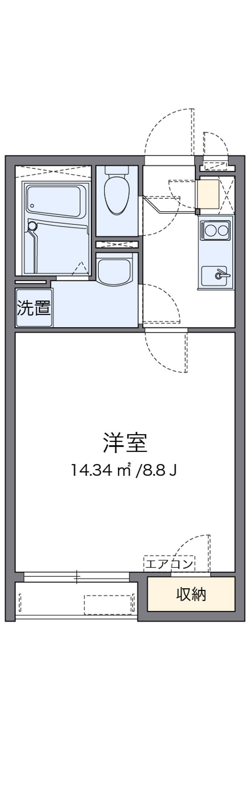 クレイノ日新香里園 間取図