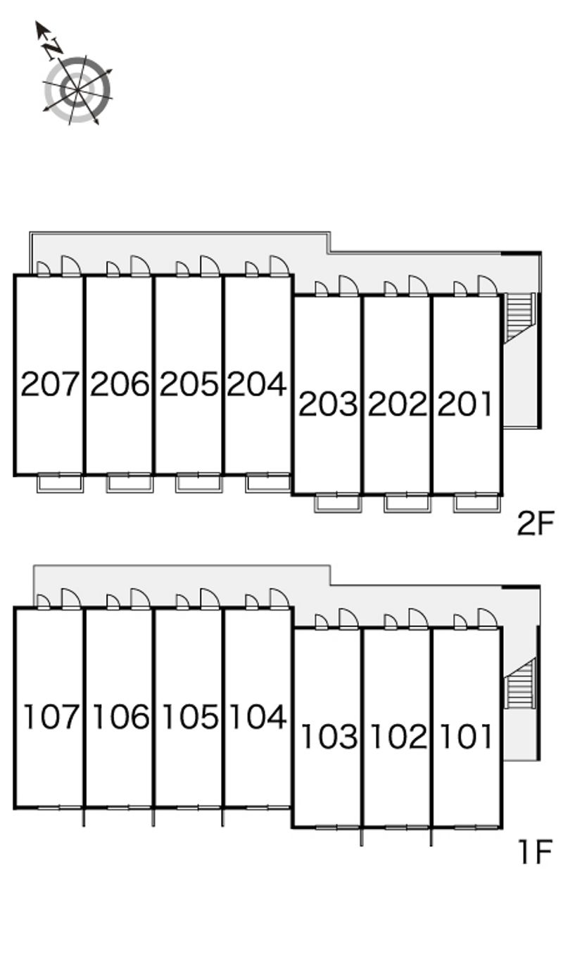 レオパレスクルール　つばき 間取り配置図