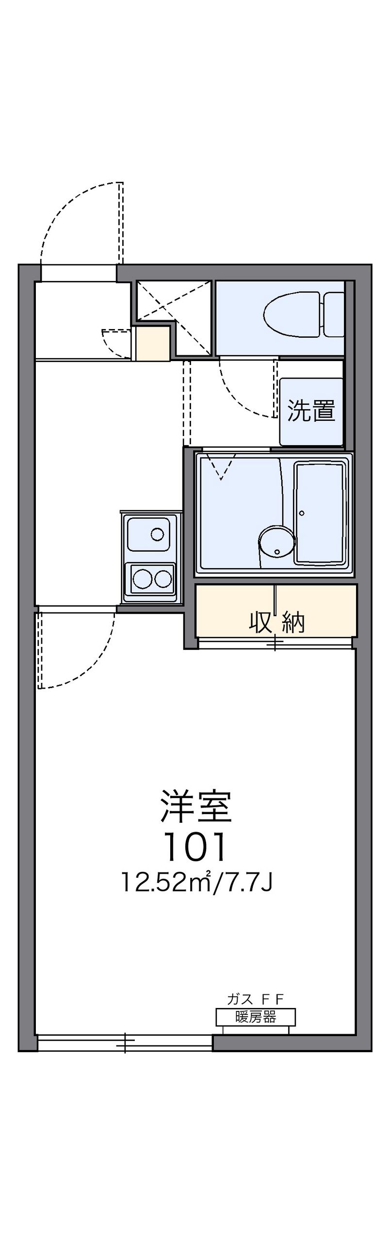 レオパレスこまくさ 間取図