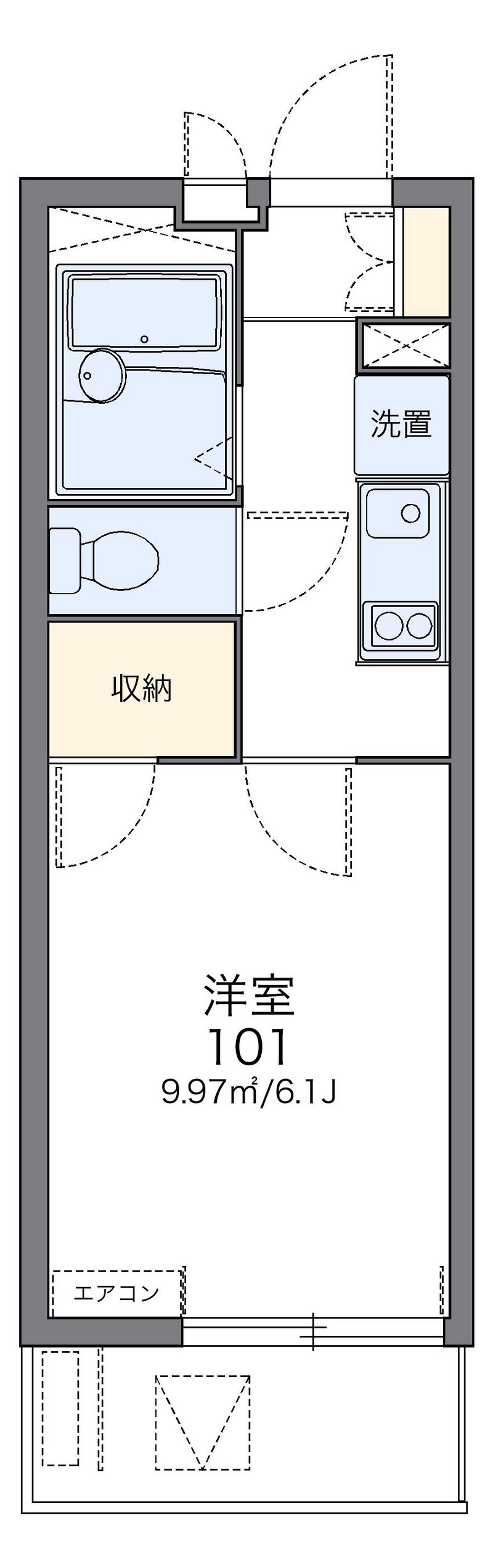 レオパレス元住吉桜下 間取図