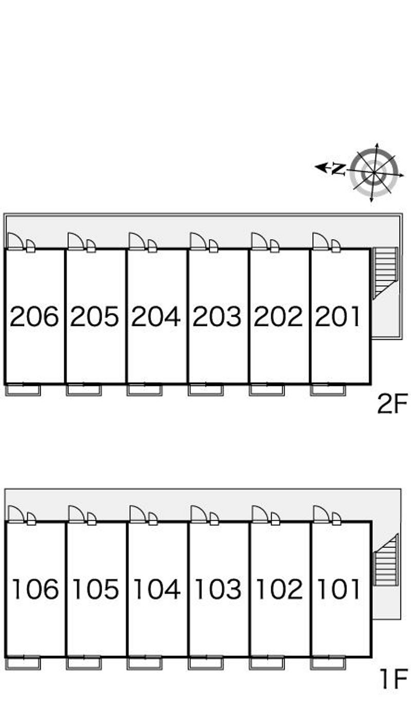 レオパレスメルベーユ西大寺 間取配置図