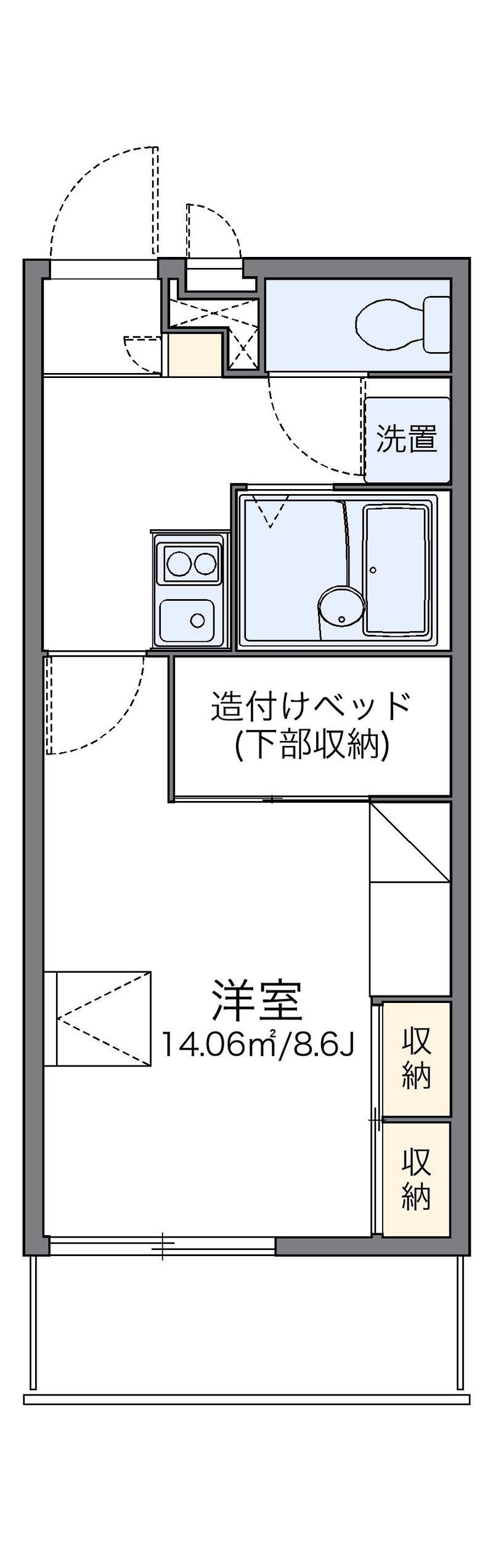 レオパレスアコンティオス 間取図