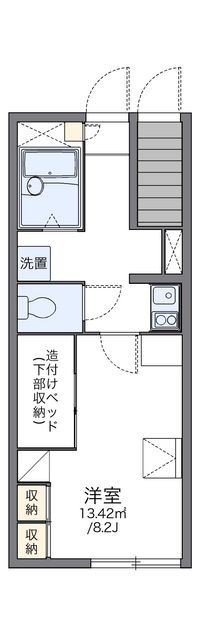 レオパレス飯野坂　Ｙ　Ｋ 間取り図