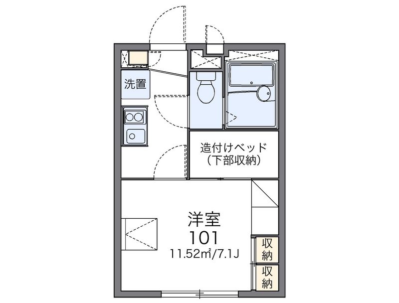 レオパレスアルカディア 間取図