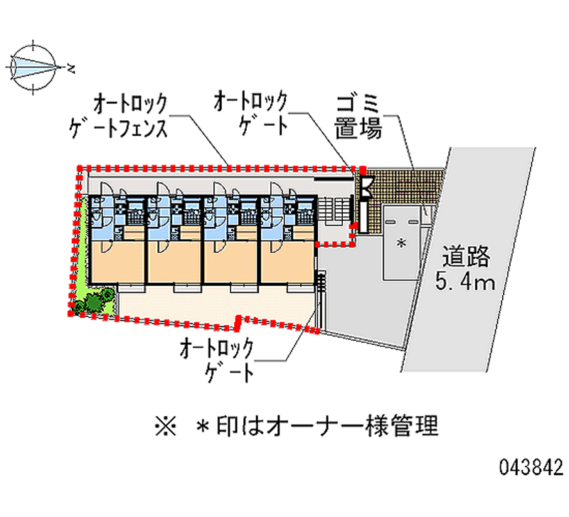 レオパレスアルカディアみゆき 区画図