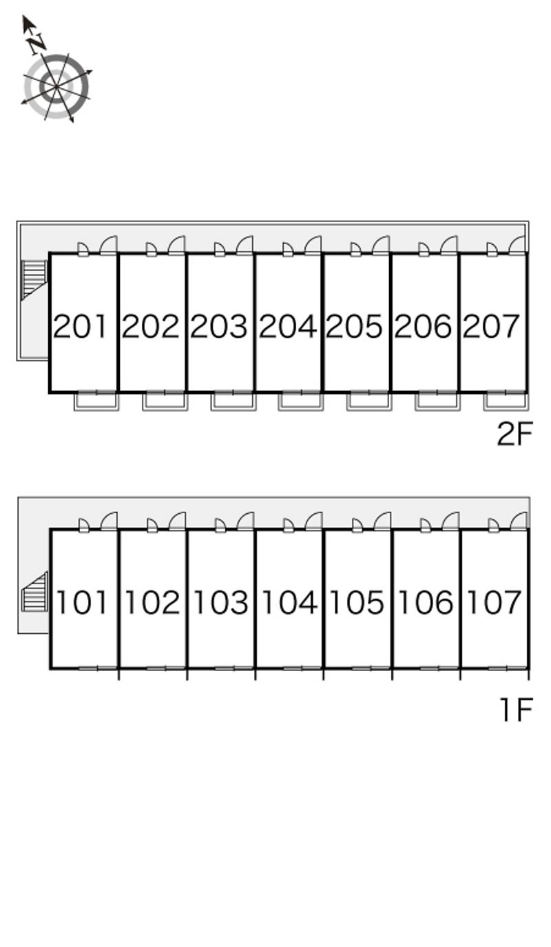 レオパレス河内ウエハラ 間取配置図