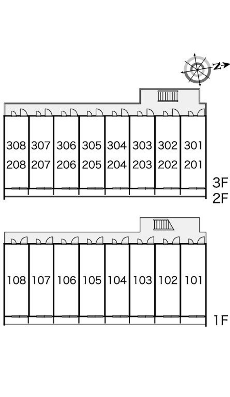 レオパレスミルキーウェイ 間取配置図