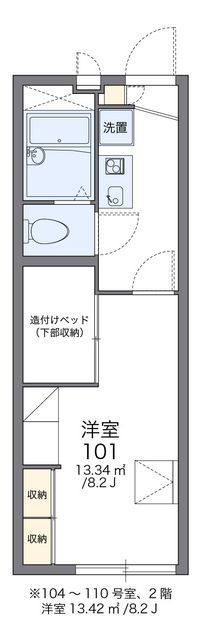 レオパレスケイ 間取り図