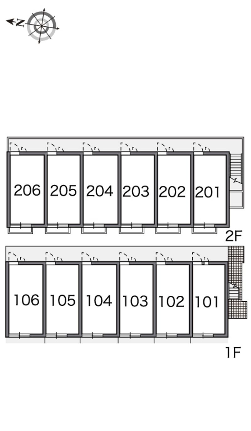 レオパレスカメマスⅠ 間取り配置図
