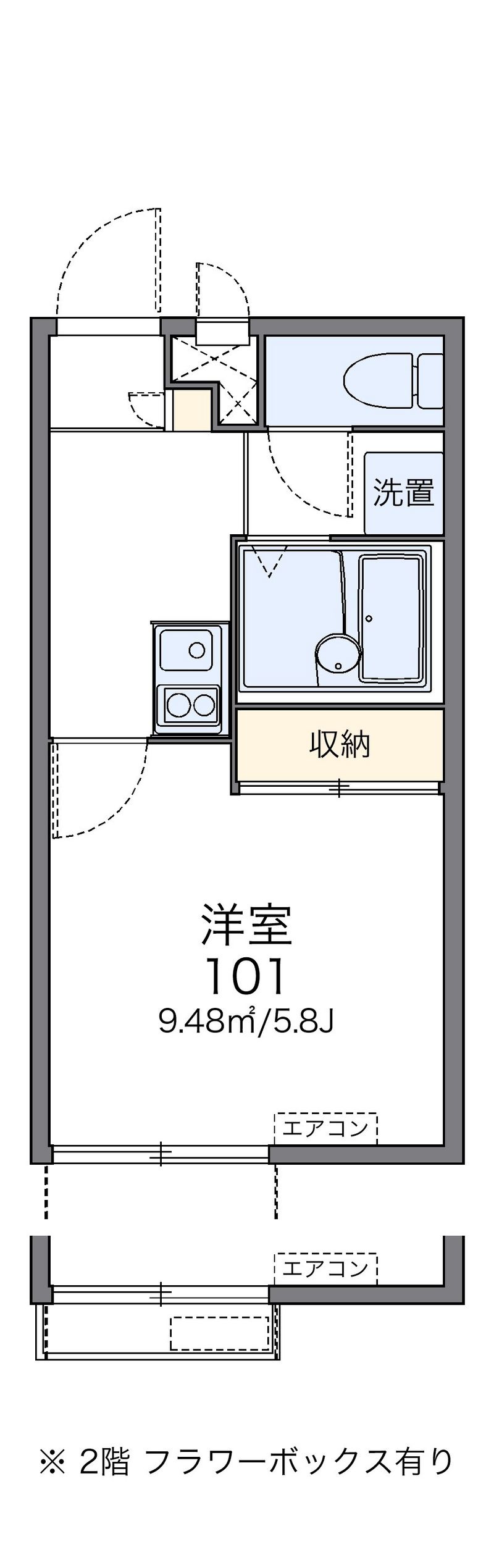 レオパレスＪ　ＢＯＸ　Ⅳ 間取図