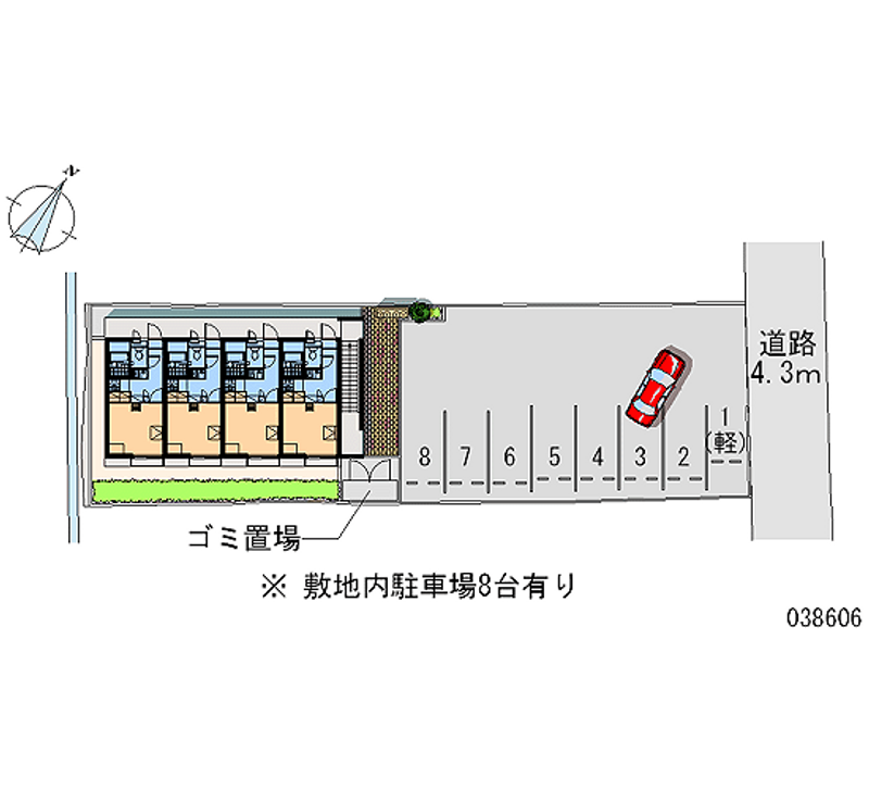 レオパレス佐久間町 月極駐車場