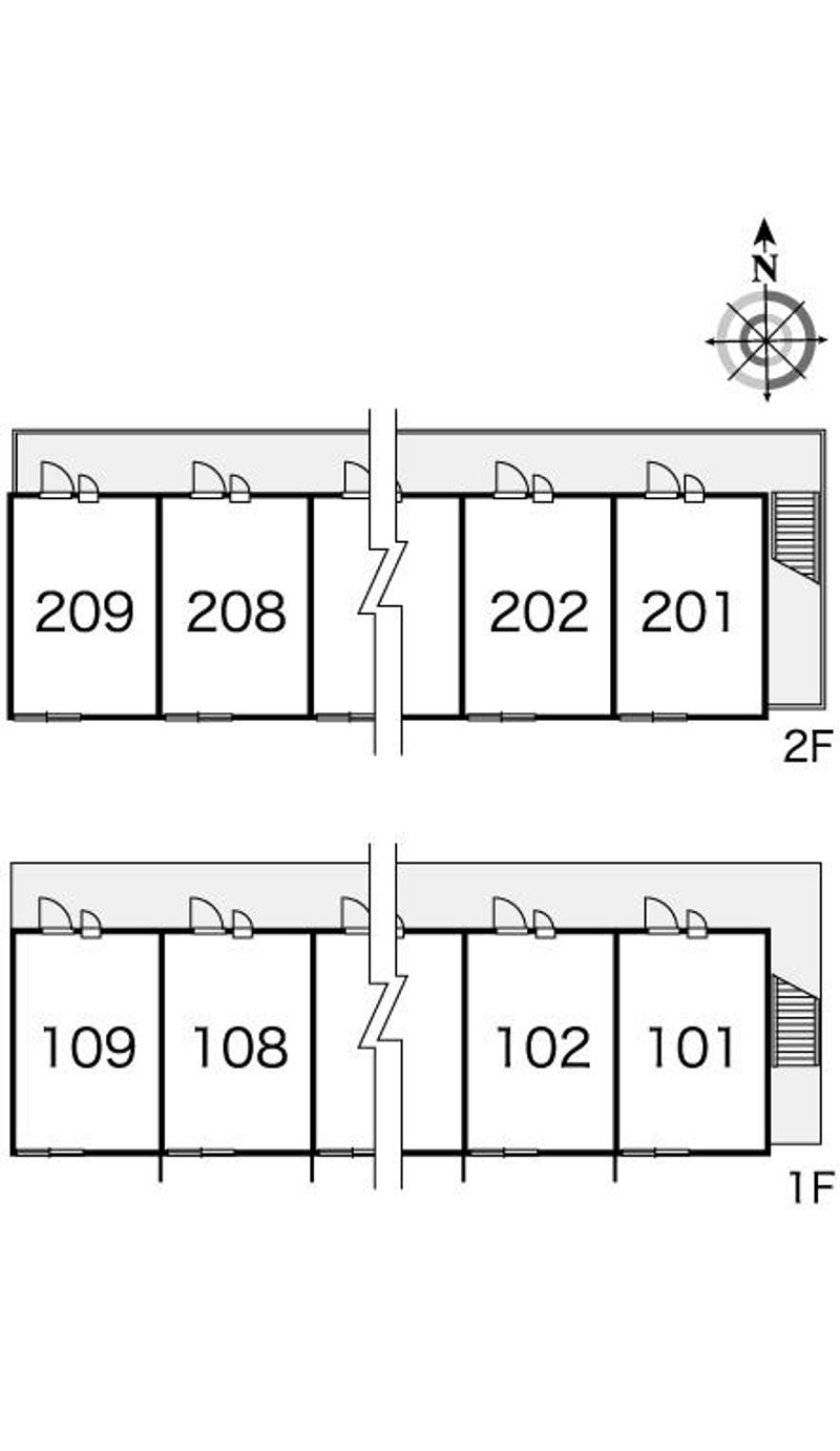 レオパレスフルール 間取り配置図