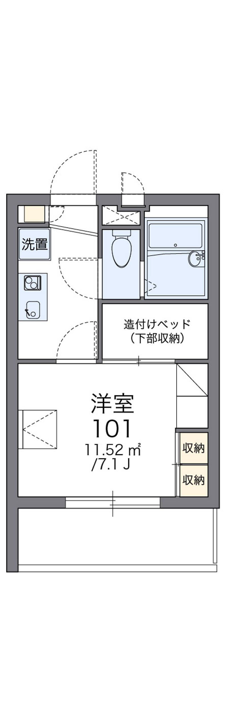 レオパレスクワトロ 間取図