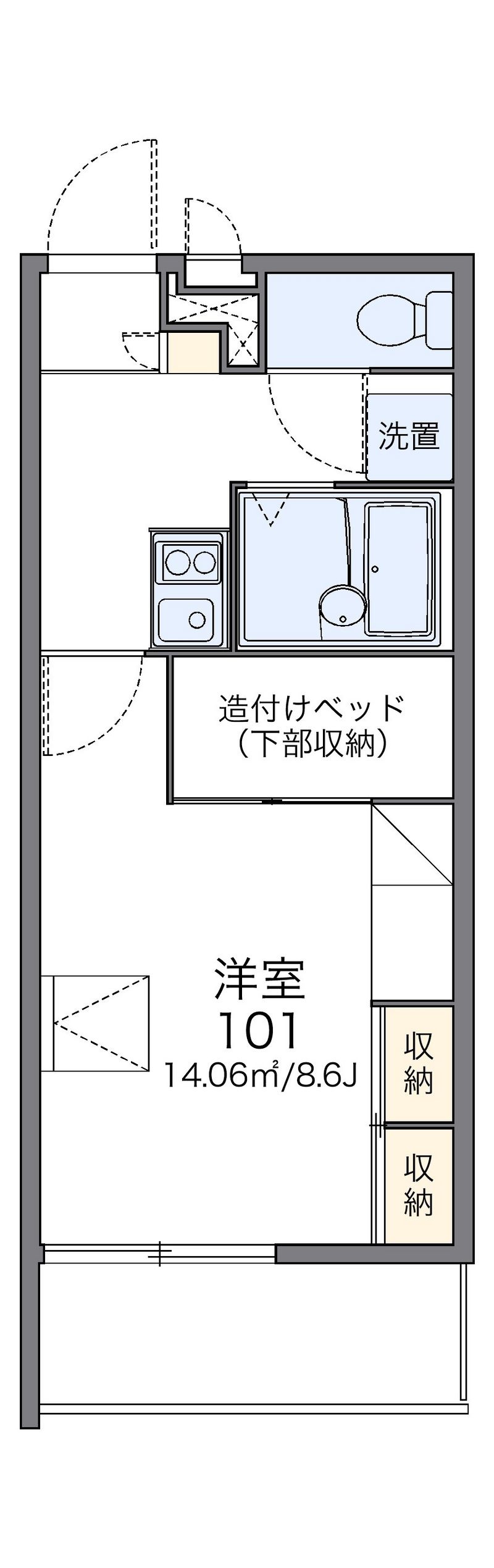レオパレスアサクラⅤ 間取図