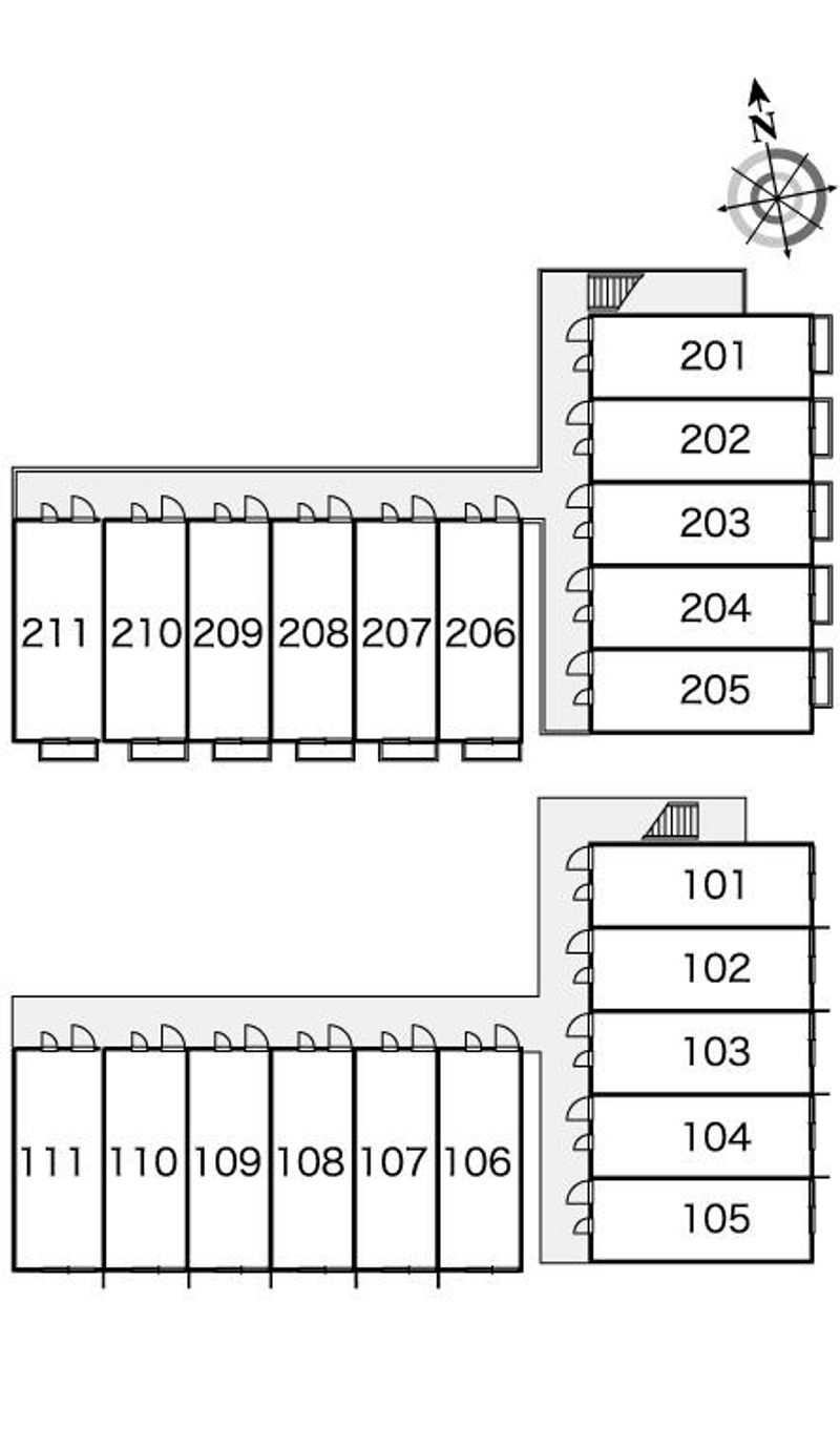 レオパレスＷｉｎｇＣｏｕｒｔ 間取配置図