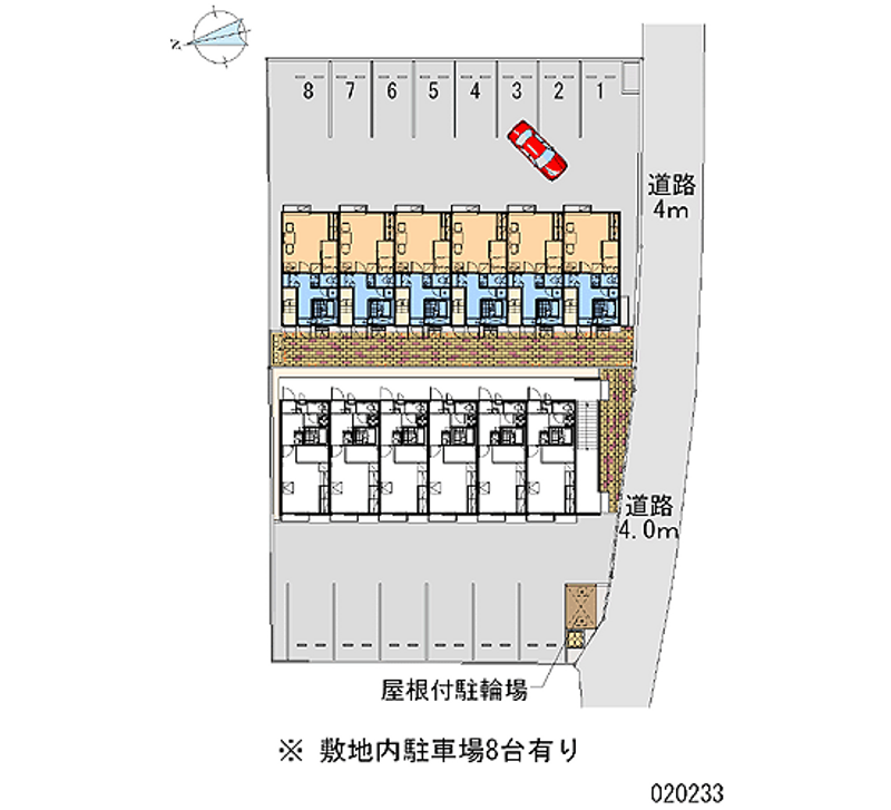 レオパレス万葉 月極駐車場