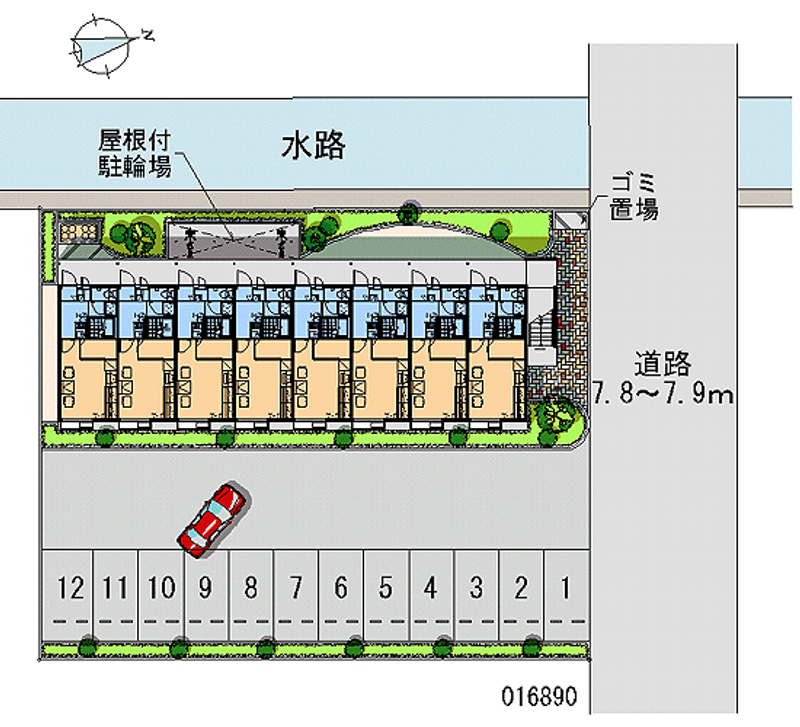 レオパレスウィステリア 月極駐車場