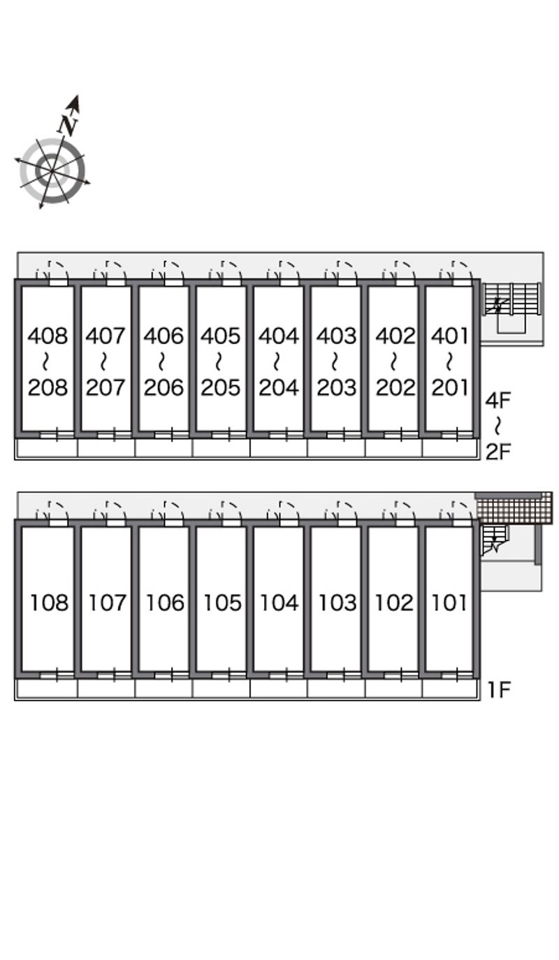 レオパレスグリーンビュー和田 間取り配置図